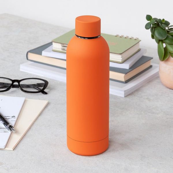 Water bottle - Orange (stainless steel, 500ml)