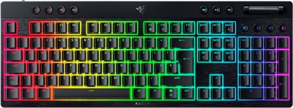 Razer Blackwidow V4 Low-Profile Hyperspeed (Orange Switch) Gaming Keyboard - UK Layout
